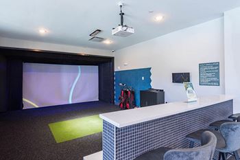 Golf simulator & game room